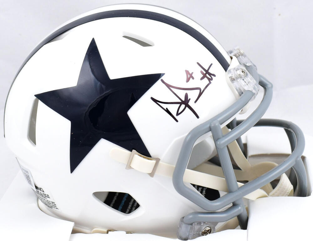 Dak Prescott Autographed Dallas Cowboys 60-63 Speed Mini Helmet-Becket –  Super Sports Center