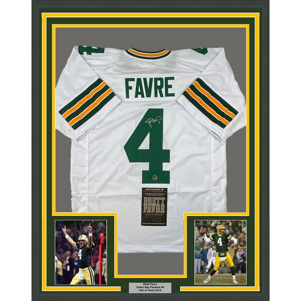 Brett Favre 4 AUTOGRAPHED Green Bay Packers super Bowl 