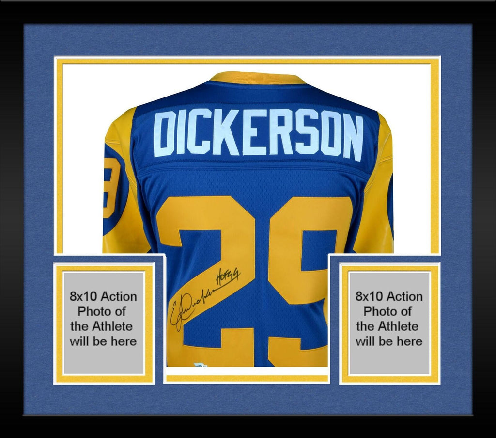 FRMD Eric Dickerson Rams Signed 84 Throwback Mitchell & Ness