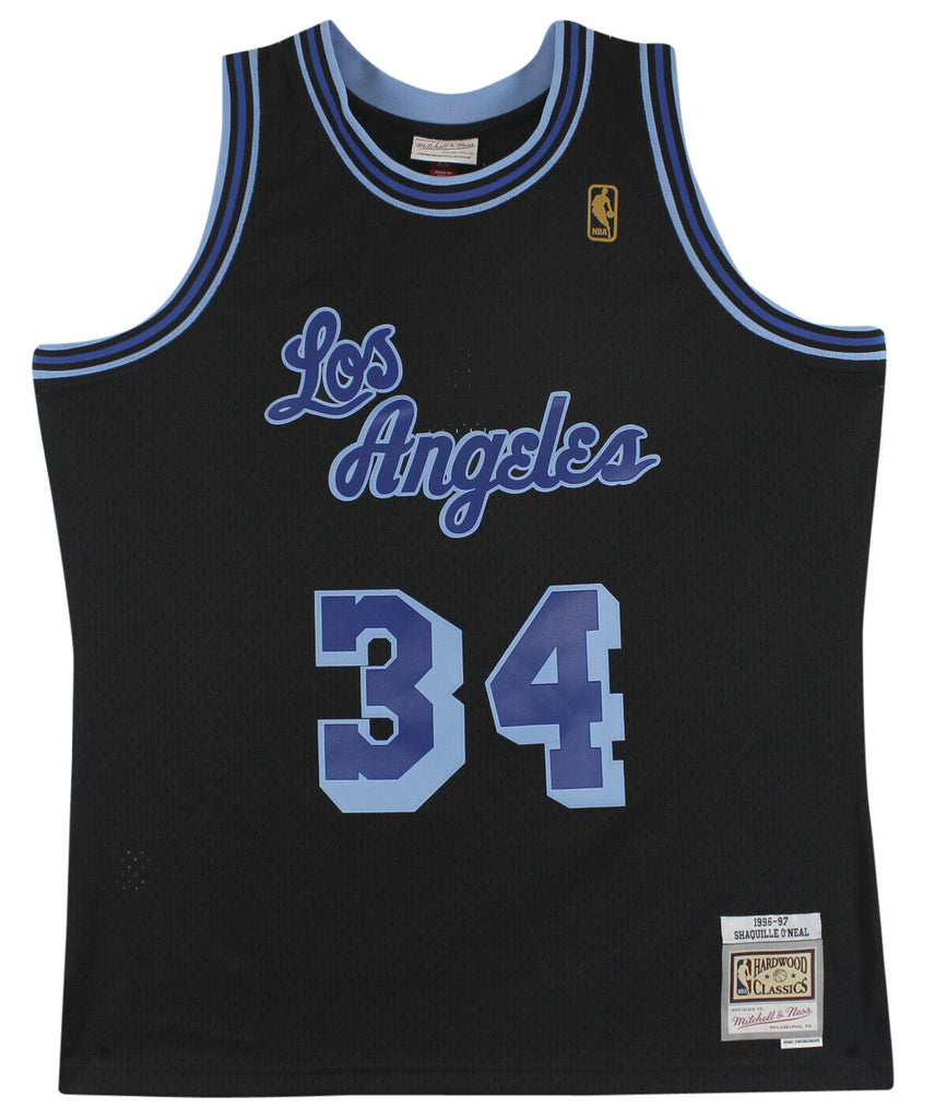 Shaquille O' Neal Signed Lakers Blue Mitchell&Ness HWC Swingman