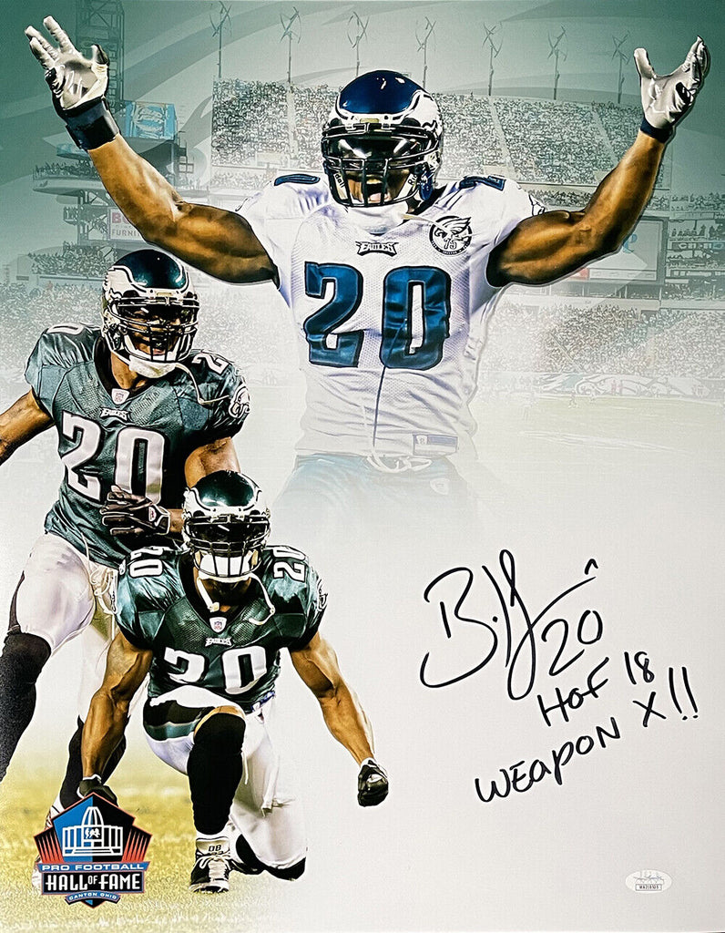 Brian Dawkins Signed 16x20 Eagles Hall of Fame Photo HOF 18 Weapon