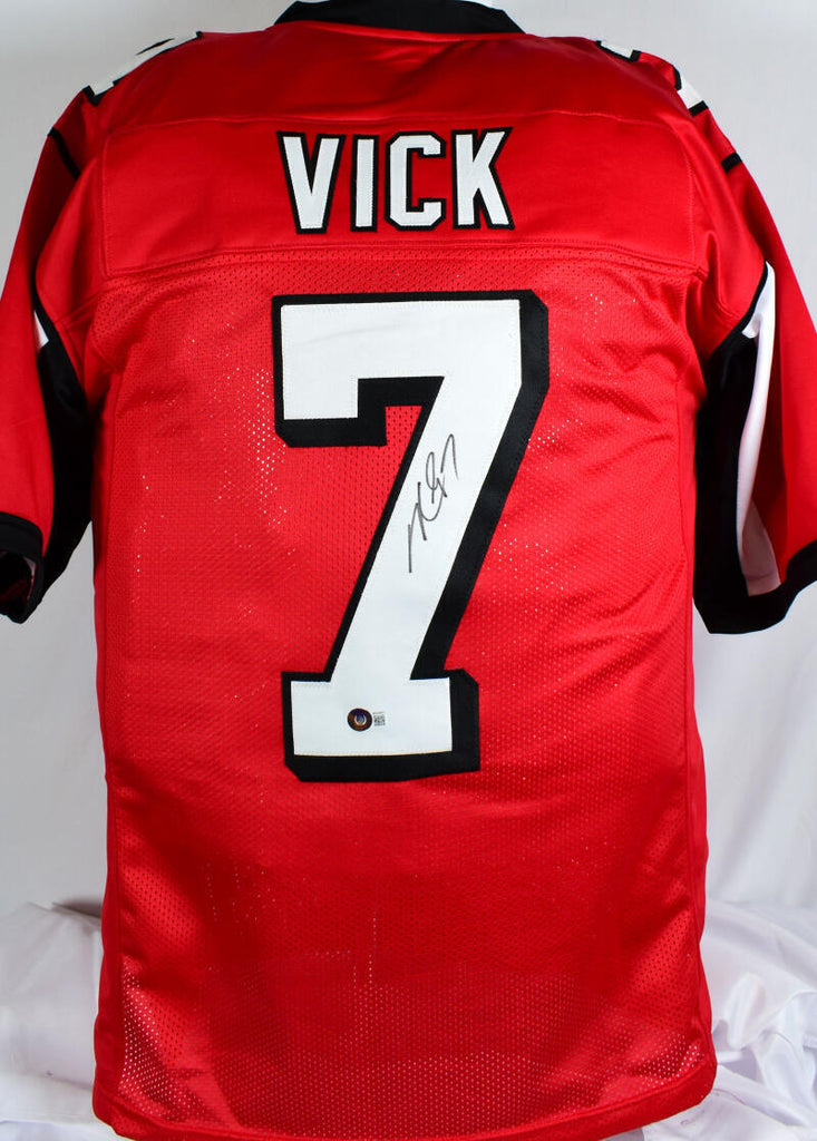 Michael Vick Autographed Red Pro Style Jersey - Beckett W Hologram *Bl –  Super Sports Center