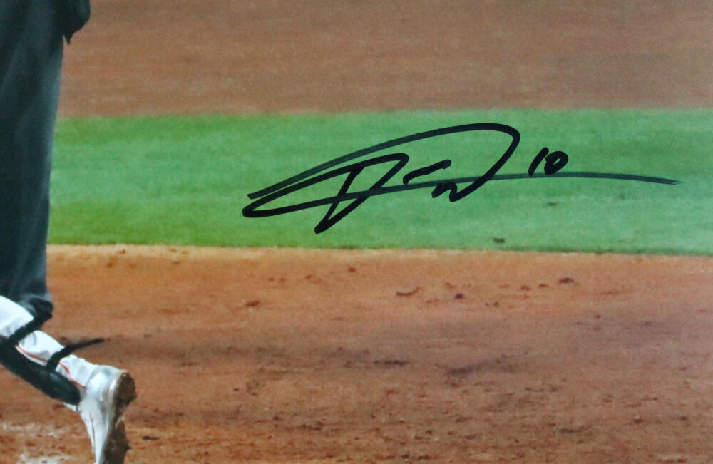 Yuli Gurriel Autographed Houston Custom Baseball Jersey - BAS COA