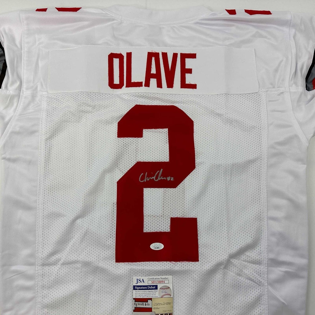Autographed/Signed Chris Olave Ohio State White College Football Jerse –  Super Sports Center