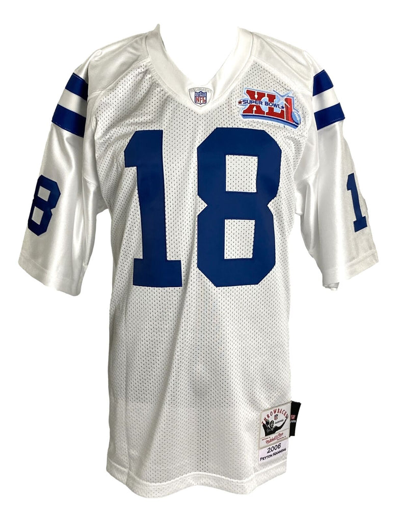 Shop Peyton Manning Indianapolis Colts Signed Mitchell & Ness Blue