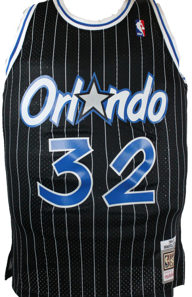 The Jersey Source Shaquille O' Neal Autographed La Lakers Blue Mitchell&Ness HWC Swingman Jersey-Beckett W Hologram *Black