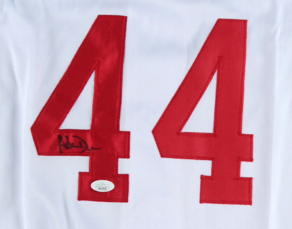 Autographed/Signed Adam Dunn Cincinnati Pinstripe Baseball Jersey JSA COA -  Hall of Fame Sports Memorabilia