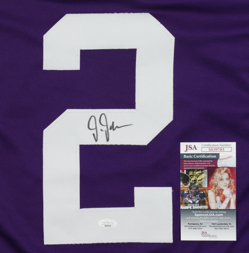 Framed Autographed/signed Justin Jefferson 33x42 LSU Purple -   Denmark