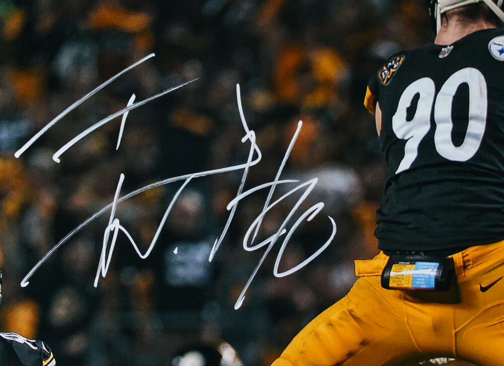 T.J. Watt Signed Custom Framed Jersey Display (Beckett)