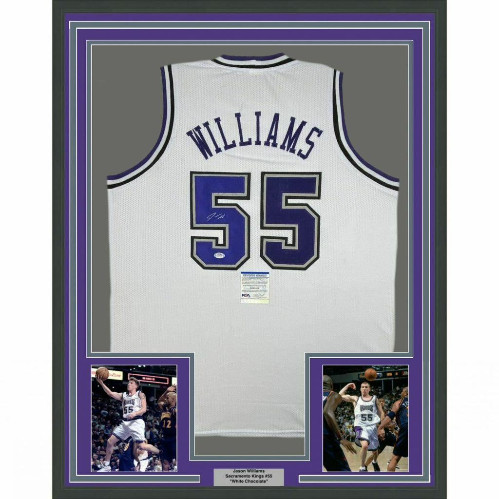 Autographed/Signed Jason Williams Sacramento Purple Basketball Jersey  PSA/DNA COA