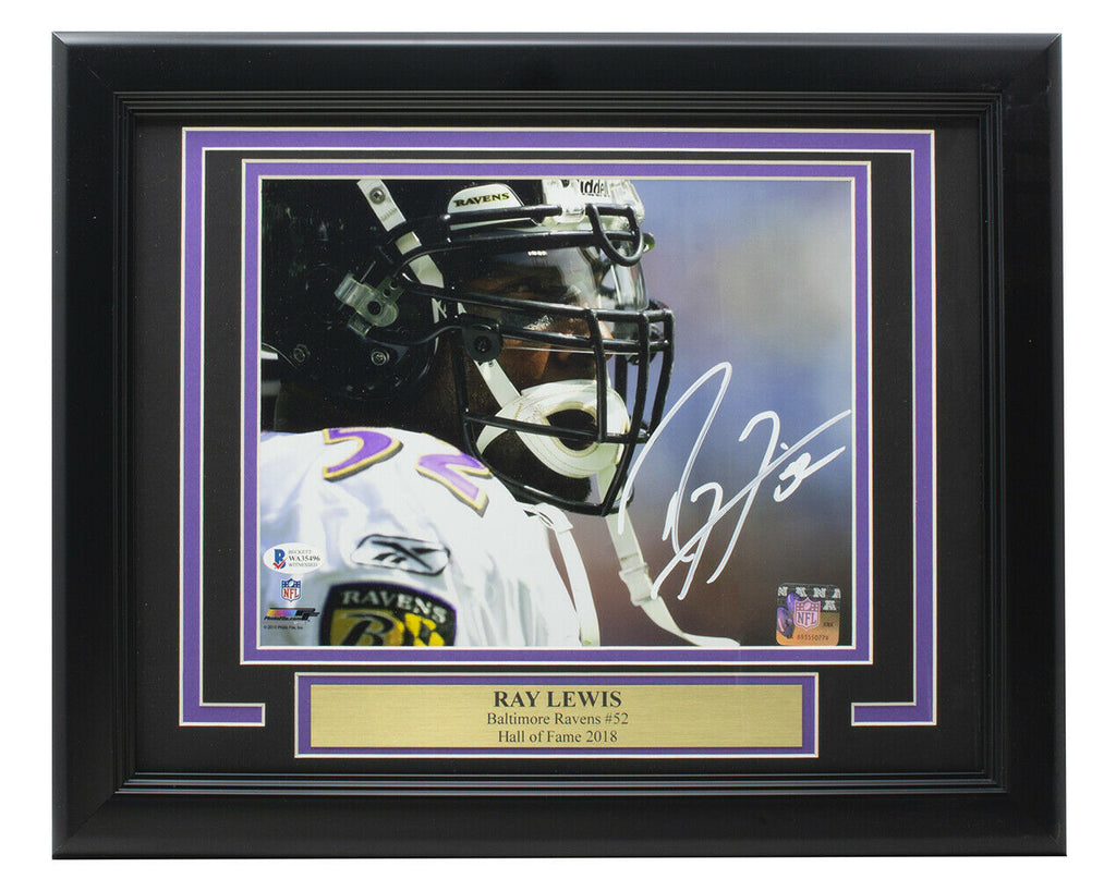 Ray Lewis Autographed Signed Baltimore Ravens Framed Jersey 
