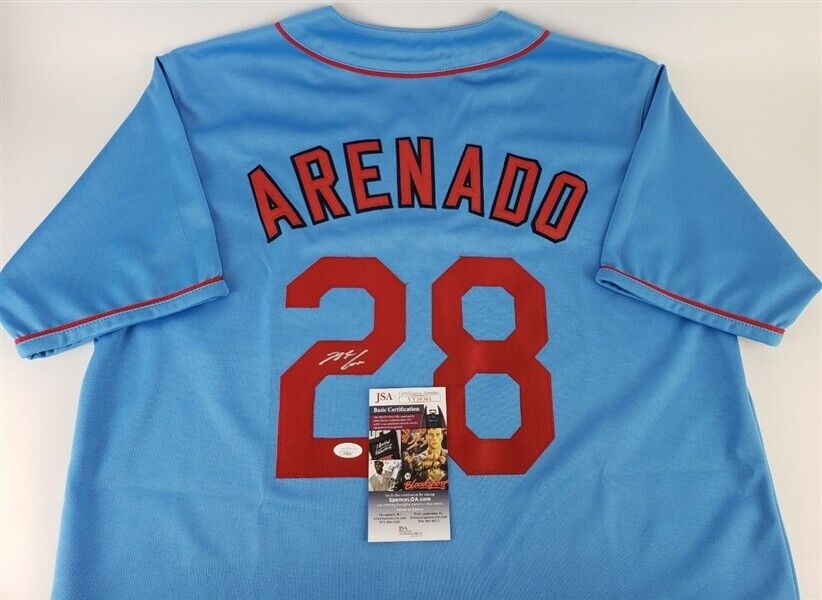 Nolan Arenado Autographed Colorado Custom Gray Baseball Jersey - JSA