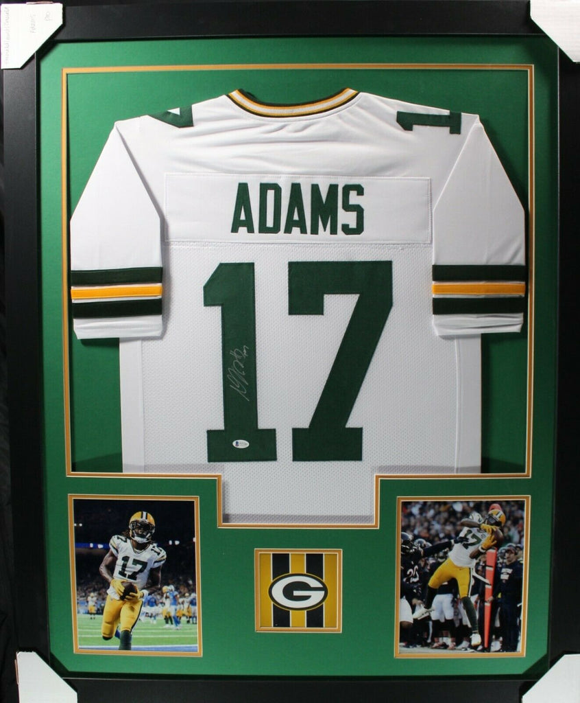 Davante Adams Autographed Pro-Style White Football Jersey (Beckett)