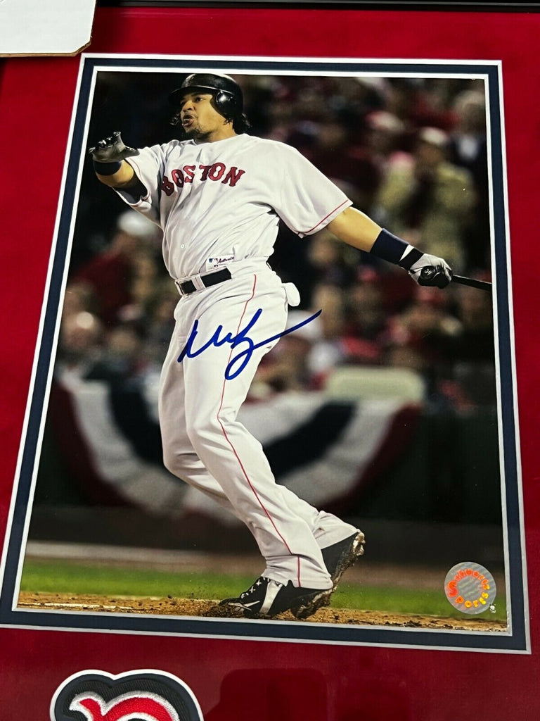 Manny Ramirez Signed Framed 16x20 Boston Red Sox Photo BAS