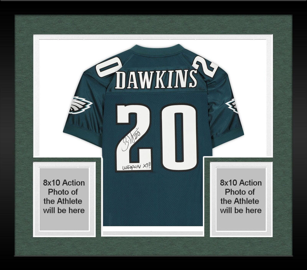 Brian Dawkins Signed Framed Philadelphia Eagles Black Mitchell & Ness –  Super Sports Center