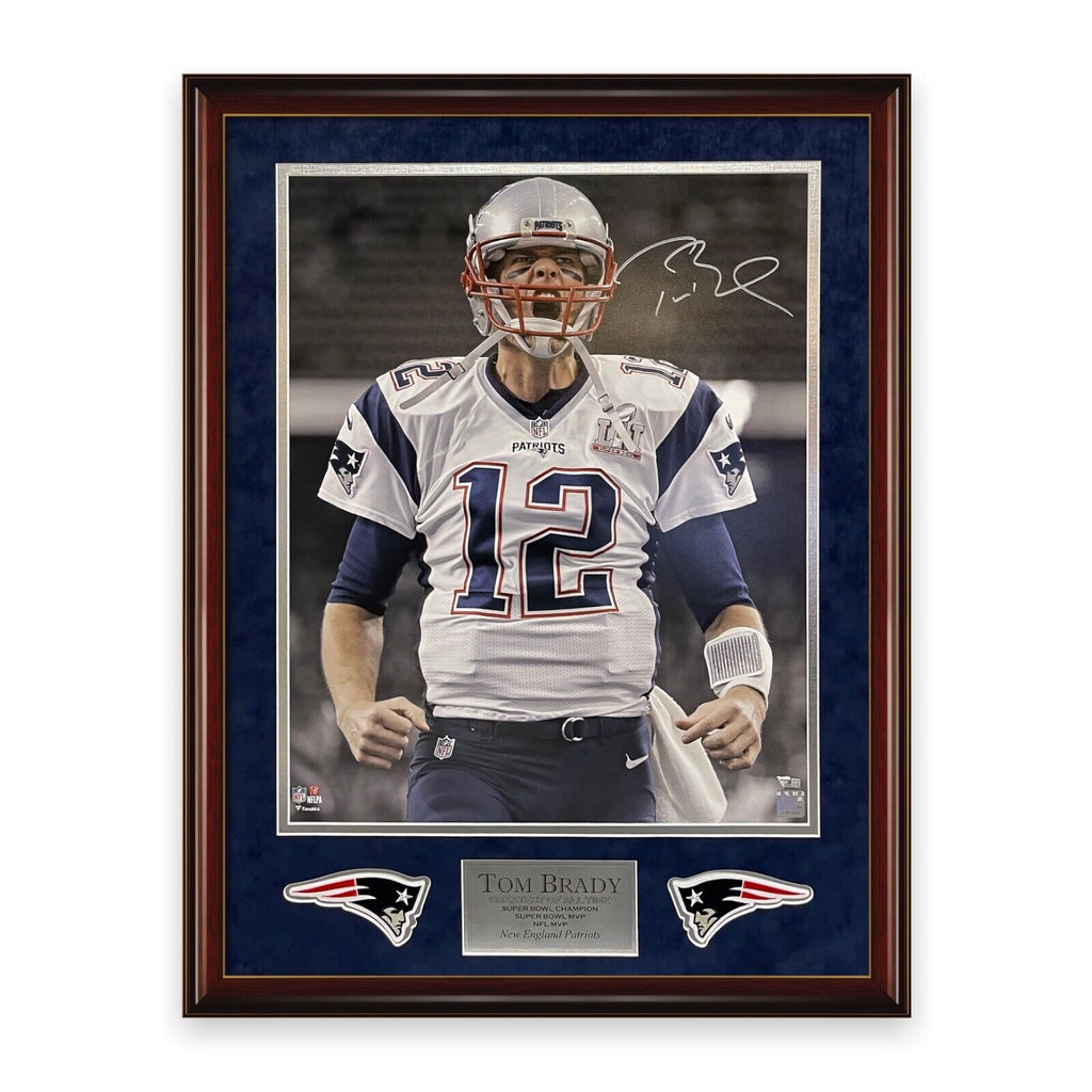 Tom Brady Signed Autographed Photograph Framed To 24x32 Fanatics – Super  Sports Center
