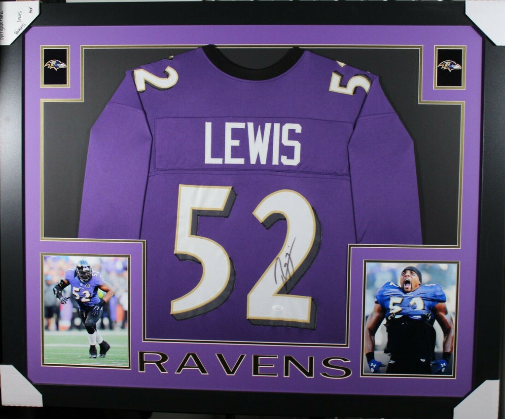 Ray Lewis Authentic Signed Black Pro Style Jersey Autographed PSA Or BAS Wit