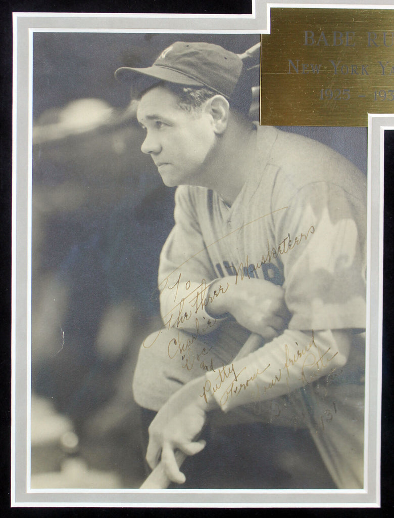 Babe Ruth Boston Braves Baseball 8x10 Black & White Photo