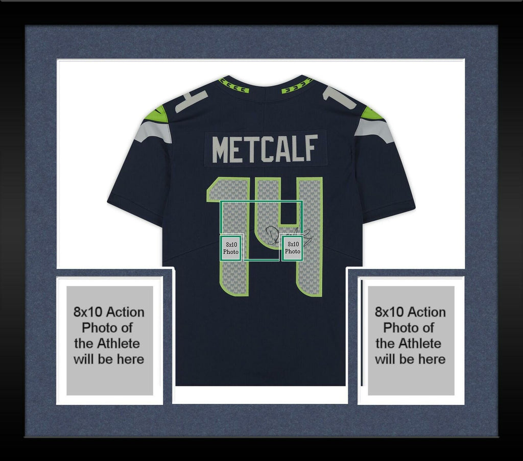 Fanatics Authentic Framed Dk Metcalf Seattle Seahawks Autographed Navy Nike Limited Jersey