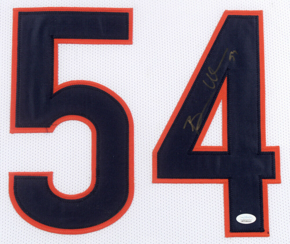 Brian Urlacher Signed Bears 35x43 Custom Framed Jersey (JSA COA