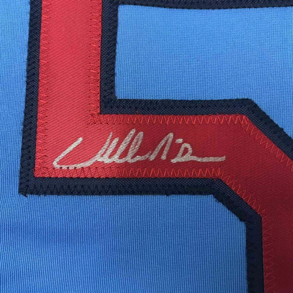 Autographed/Signed Willie McGee St. Louis White Baseball Jersey JSA COA