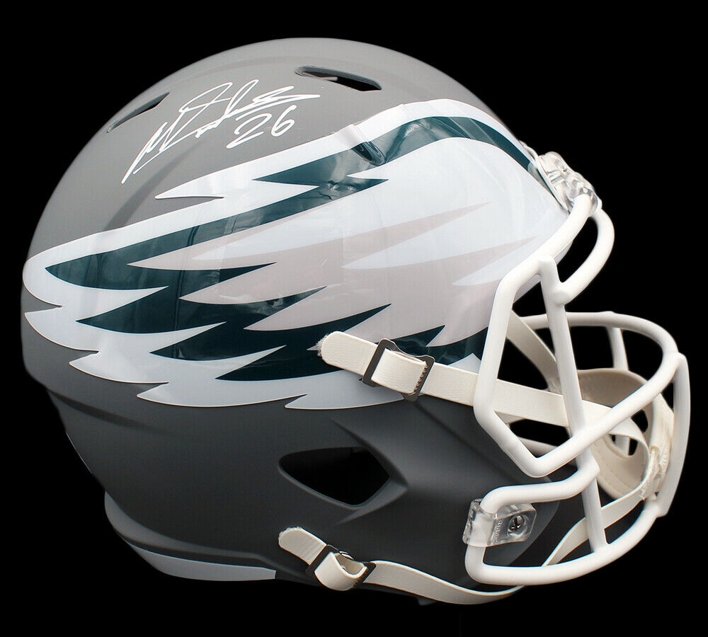 Miles Sanders Autographed Philadelphia Eagles Speed Mini Helmet