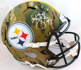 Troy Polamalu Signed F/S Steelers Camo Speed Helmet-Beckett W Hologram *White