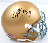 Kyren Williams Autographed Notre Dame Schutt Mini Helmet-Beckett W Hologram