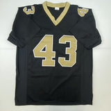 Autographed/Signed DARREN SPROLES New Orleans Black Football Jersey JSA COA