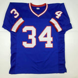 Autographed/Signed THURMAN THOMAS Buffalo Blue Football Jersey JSA COA Auto