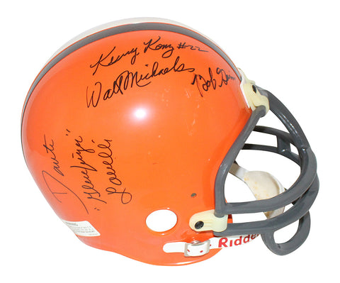 1954 Cleveland Browns Team Signed F/S Helmet 9 Sigs Otto Graham JSA 33596