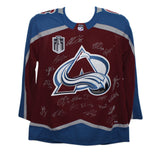 Colorado Avalanche Team Signed Burgandy Adidas 52 Jersey 20 Sigs FAN 37510