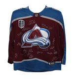 Colorado Avalanche Team Signed Burgandy Fanatics XL Jersey 20 Sigs BAS 37472