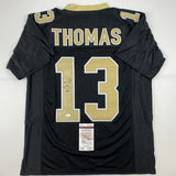 Autographed/Signed MICHAEL THOMAS New Orleans Black Football Jersey JSA COA Auto