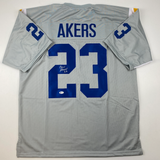 Autographed/Signed Cam Akers Los Angeles LA Grey Jersey Beckett BAS COA