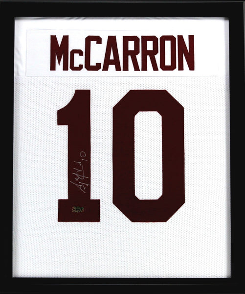 AJ McCarron Signed Alabama Crimson Tide Framed Custom White Jersey