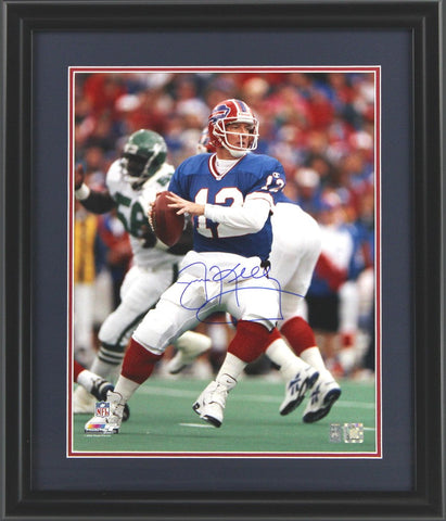 Jim Kelly Signed Framed 27x23 Buffalo Bills 16x20 NFL Photo