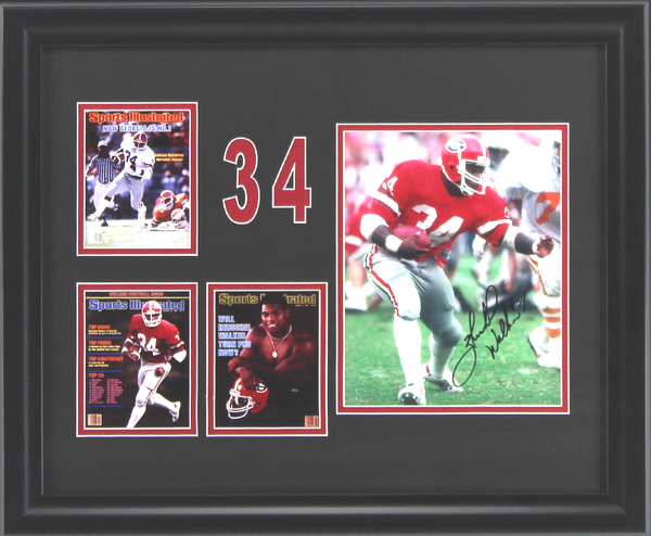 Herschel Walker Signed Georgia Bulldogs 23x19 Framed 8x10 Photo with Black Matting