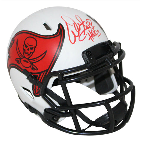 Warren Sapp Autographed Tampa Bay Buccaneers Lunar Mini Helmet HOF BAS 34090