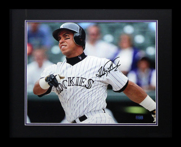 Andres Galarraga Signed Colorado Rockies Framed 16x20 - Close Up