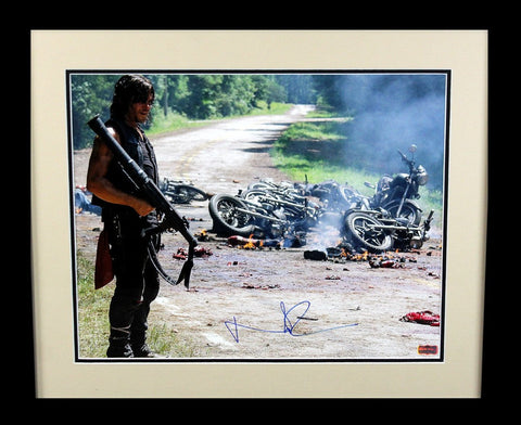 Norman Reedus Signed The Walking Dead Framed 16x20 Photo - Bazooka Aftermath