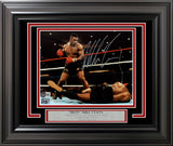 MIKE TYSON AUTOGRAPHED FRAMED 8X10 PHOTO STANDING OVER BECKETT BAS STOCK #206934