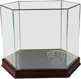 Glass Display Case with Brooklyn Nets Logo Etched