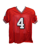 Champ Bailey Autographed/Signed College Style Red Jersey Beckett 30550