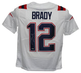 Tom Brady Signed New England Patriots White Nike Limited L Jersey FAN 36548