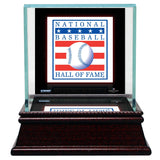 Baseball Hall of Fame Logo Background Glass Baseball Case