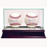 Glass Double Baseball Case