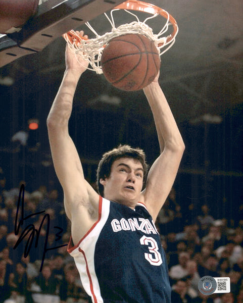 Adam Morrison Autographed 8x10 Photo Gonzaga Bulldogs Beckett BAS #BH041845