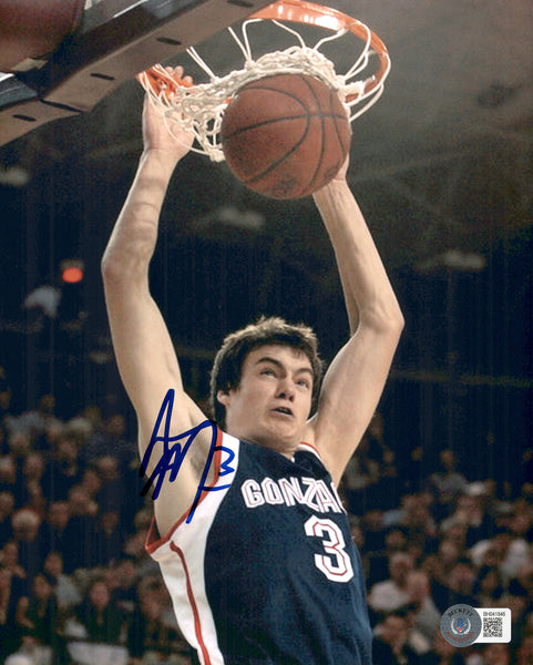 Adam Morrison Autographed 8x10 Photo Gonzaga Bulldogs Beckett BAS #BH041846