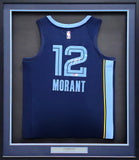 MEMPHIS GRIZZLIES JA MORANT AUTOGRAPHED FRAMED BLUE NIKE JERSEY BECKETT 212661